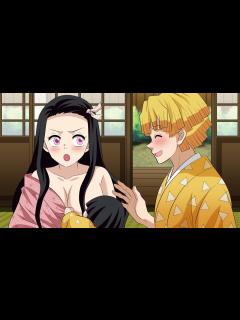 [x]禰󠄀豆子と善逸の授乳・子育て物語【鬼滅の刃ライン動画/声真似アフレコ/ぜんねず