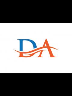 [x]Premium Letter DA Logo Design with water wave concept. DA letter logo ...