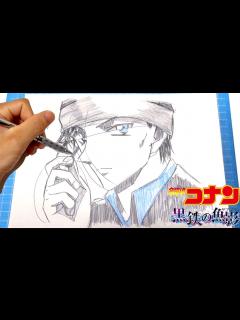 [x](名探偵コナン 黒鉄の魚影)赤井秀一の描き方！簡単なイラストの描き方！Drawing Detective Conan Art ...